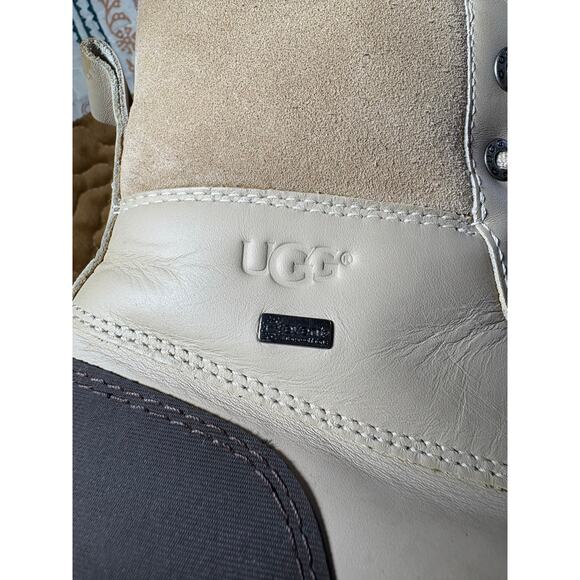 UGG Adirondack II Tan Boots with Sherpa Wool Lining sz 7 Waterproof - Picture 10 of 10